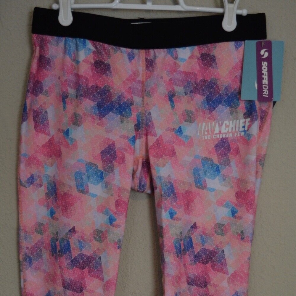 Soffe Dri Capris - US Navy Chief - Multicolor Blurred Geometric Pattern - L